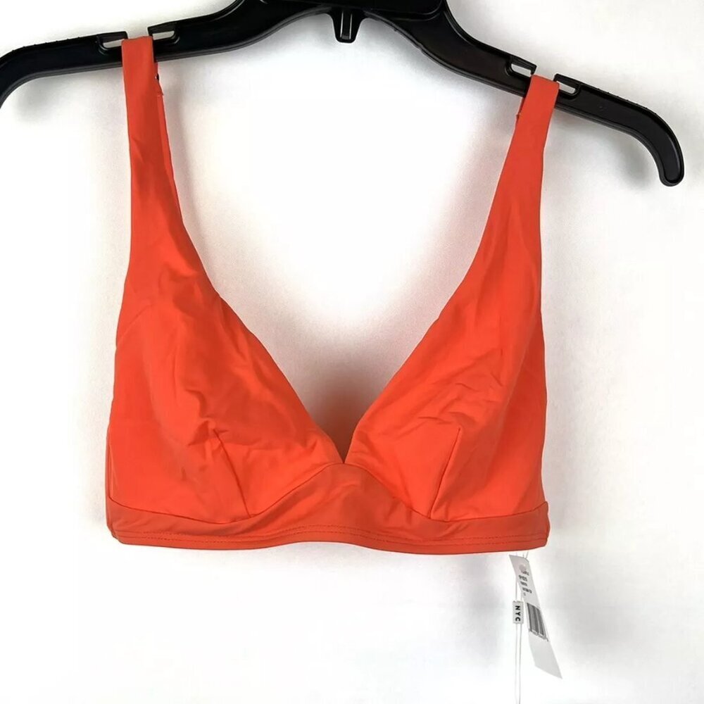Flag Pole Women’s Orange-Ish Red Triangle Bikini Top Size Small